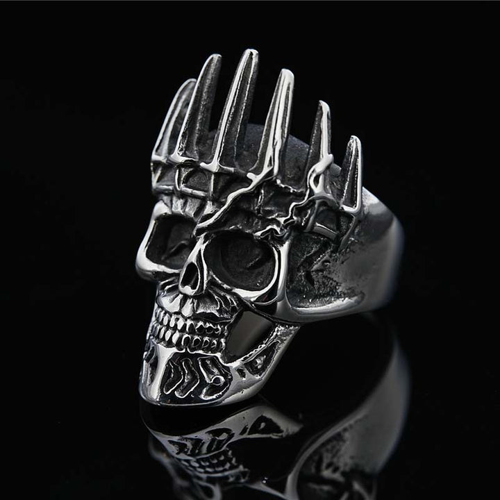 Male Skull Rings | Gothic Rings for Men by Demonmirror-2
