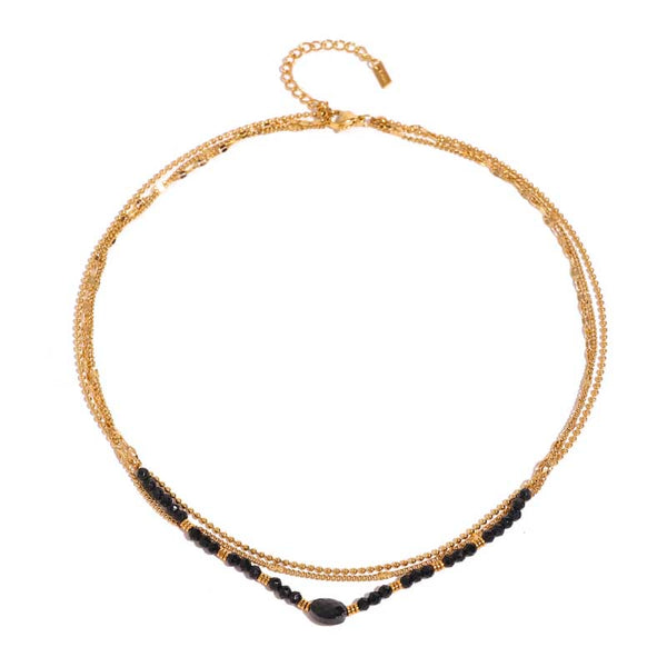 Black and Gold Necklace | Gothic Style for Women by Demonmirror