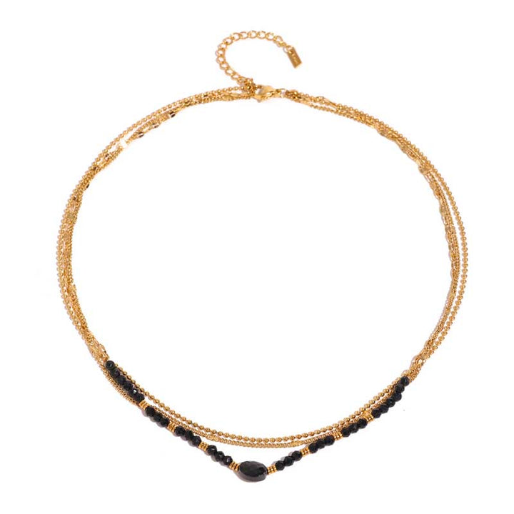 Black and Gold Necklace | Gothic Style for Women by Demonmirror