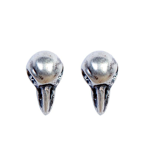 Raven Bone Earrings | 925 Silver Gothic Earrings | Demonmirror