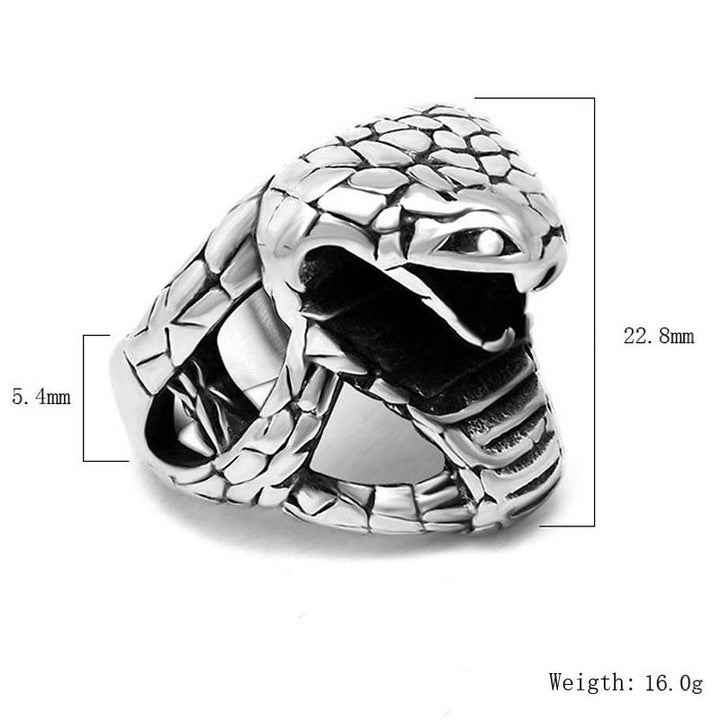 Snake Ring | Stainless Steel Gothic Jewelry | Demonmirror-5
