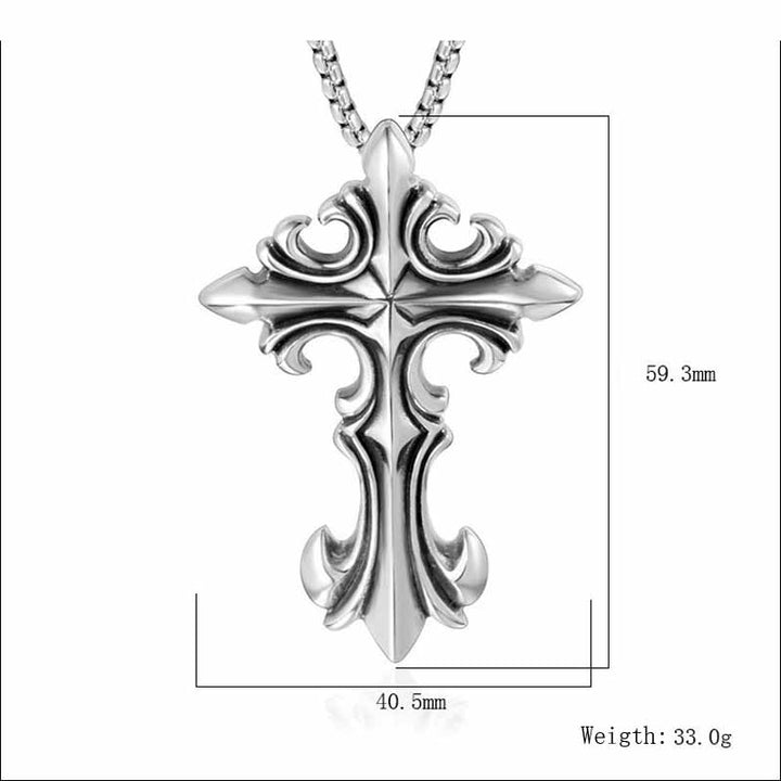 Big Cross Necklace | Stainless Steel Gothic Style by Demonmirror-4