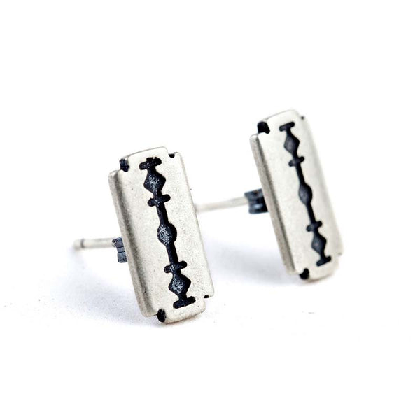 Razor Blade Earrings | 925 Silver Edge by Demonmirror