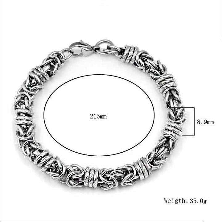 Link Bracelet | Stainless Steel Braided Bracelet by Demonmirror-6