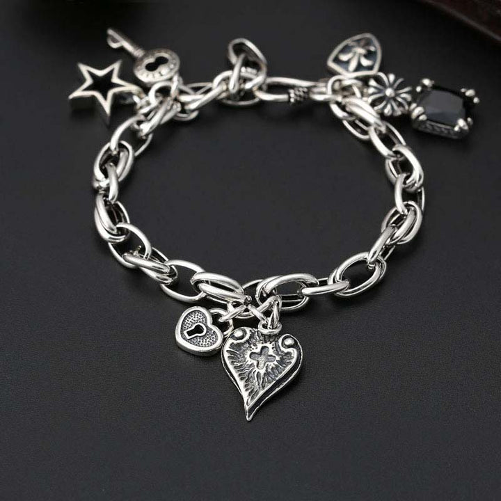 silver charm bracelets and charms stylish design-2