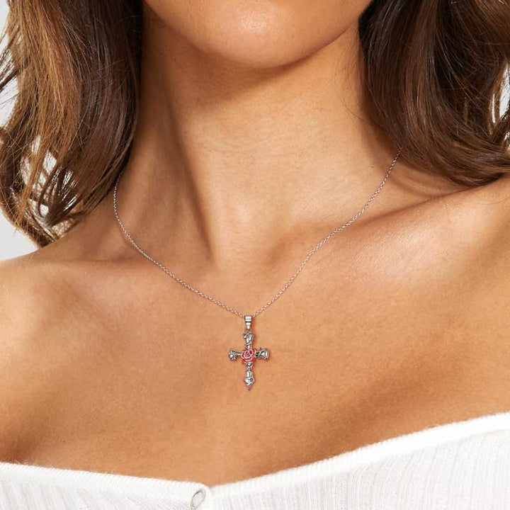 Sterling Silver Cross for Necklace | Gothic for Women | Demonmirror-2