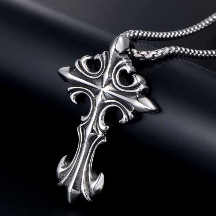 Big Cross Necklace | Stainless Steel Gothic Style by Demonmirror-2