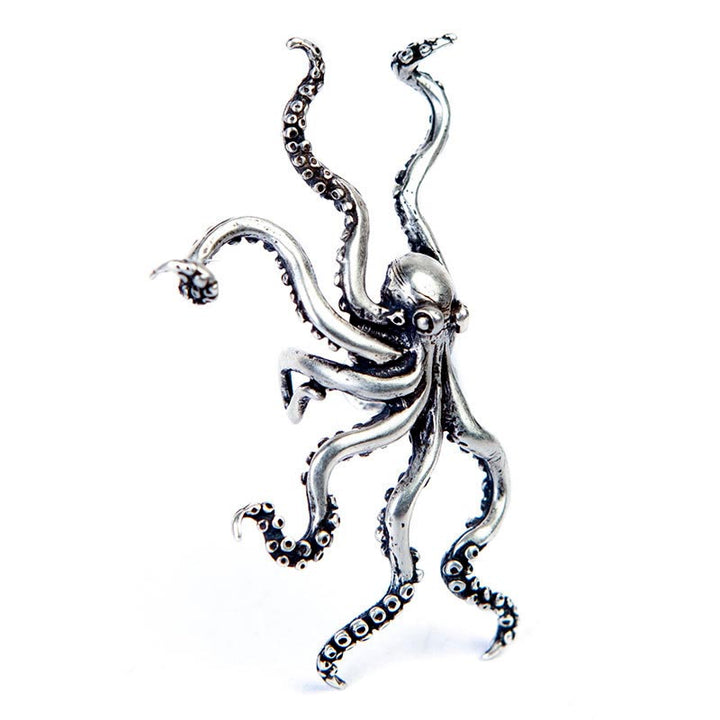 octopus jewelry silver gothic design-2
