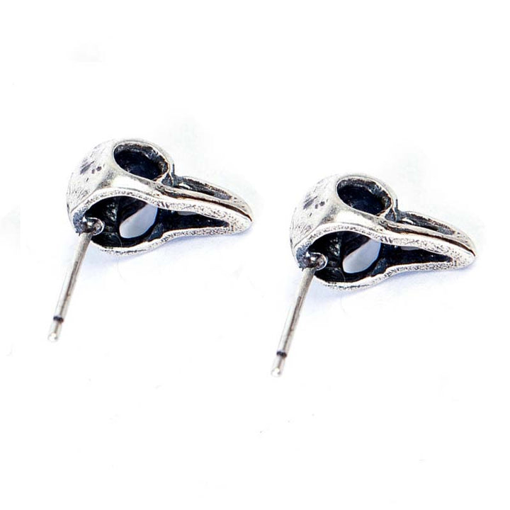 Raven Bone Earrings | 925 Silver Gothic Earrings | Demonmirror-6