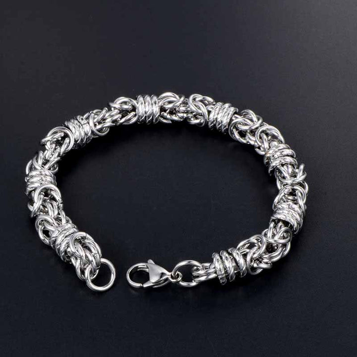 Link Bracelet | Stainless Steel Braided Bracelet by Demonmirror-2