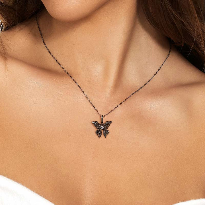 925 Silver Butterfly Necklace | Gothic Jewelry | Demonmirror-2