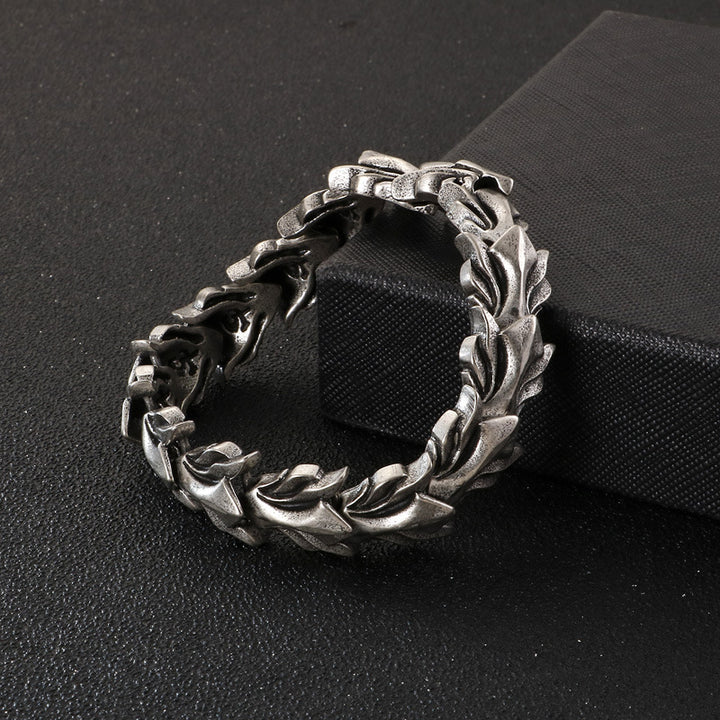 Dragon Bracelet in Men's Stainless Steel Punk Style by Demonmirror-2