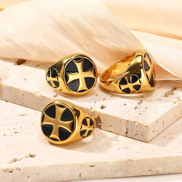 Gold Cross Rings | Gothic Rings for Women by Demonmirror-3