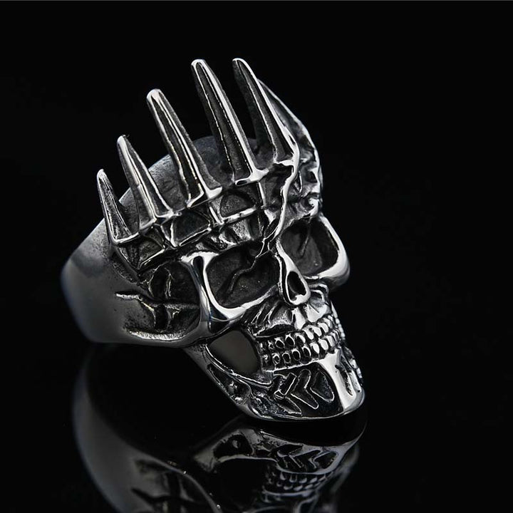 Male Skull Rings | Gothic Rings for Men by Demonmirror-4