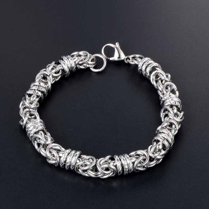 Link Bracelet | Stainless Steel Braided Bracelet by Demonmirror-3