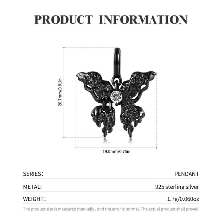 925 Silver Butterfly Necklace | Gothic Jewelry | Demonmirror-3