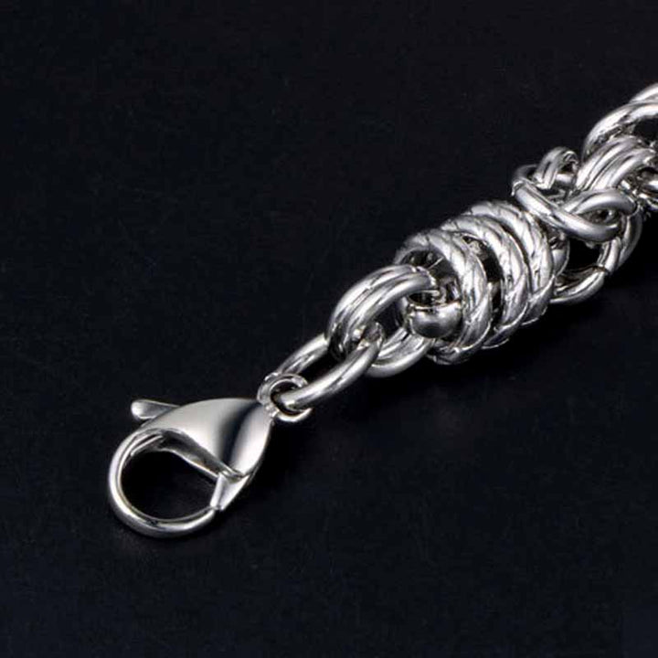 Link Bracelet | Stainless Steel Braided Bracelet by Demonmirror-5