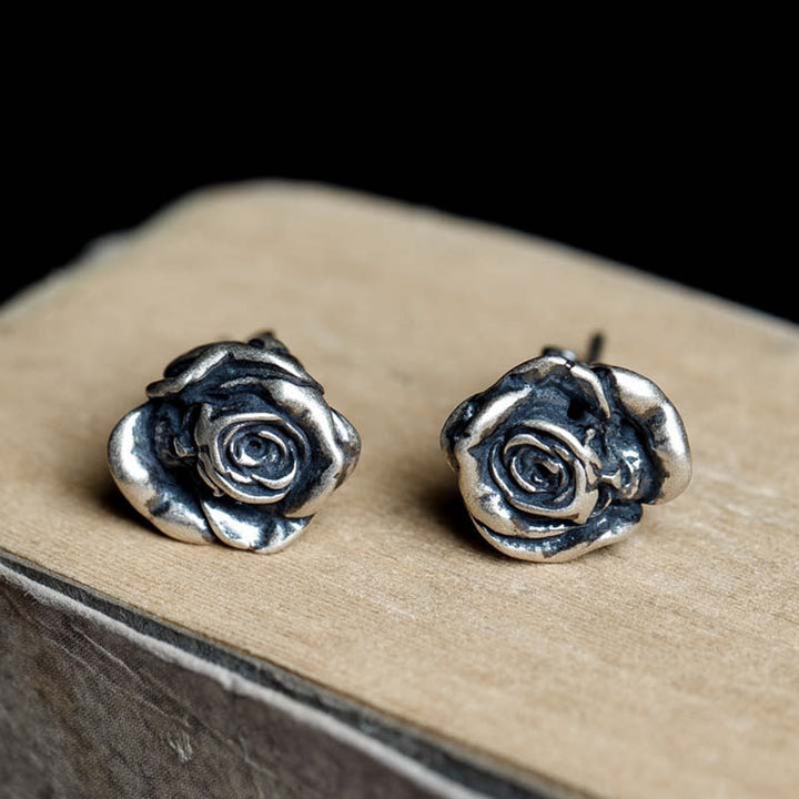 Flower Stud Earrings | 925 Silver for Women's Elegance by Demonmirror-2
