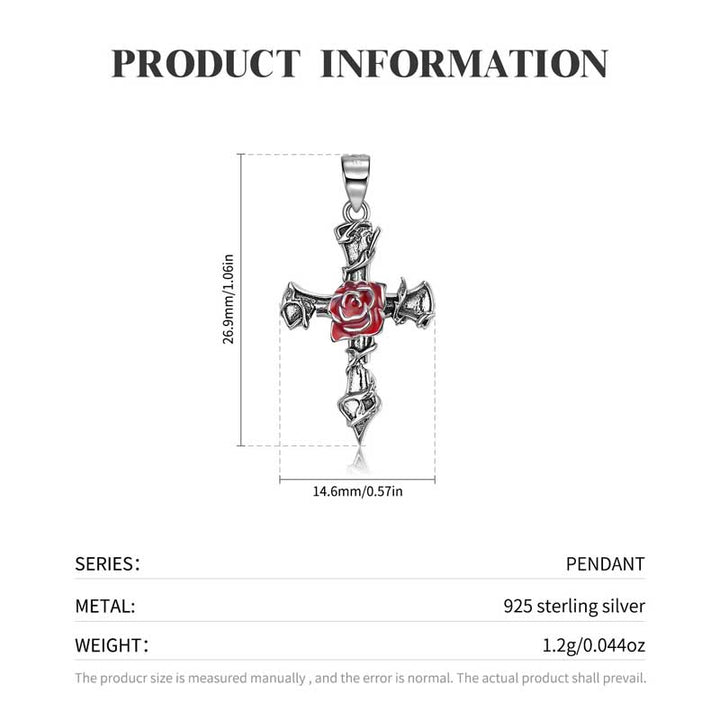 Sterling Silver Cross for Necklace | Gothic for Women | Demonmirror-5