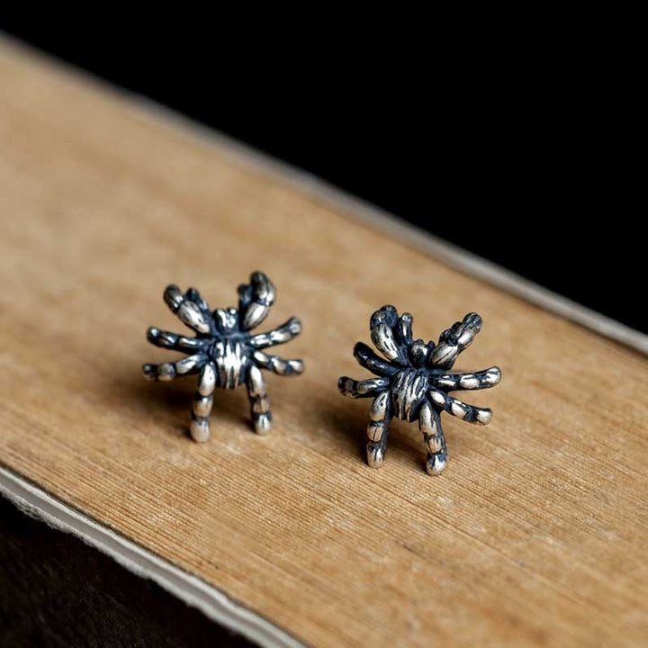 Spider Earrings | Gothic Dark 925 Silver by Demonmirror-4