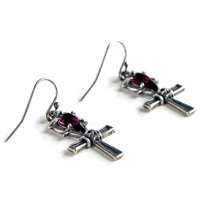 Gothic amethyst earrings for women with dark elegance-6