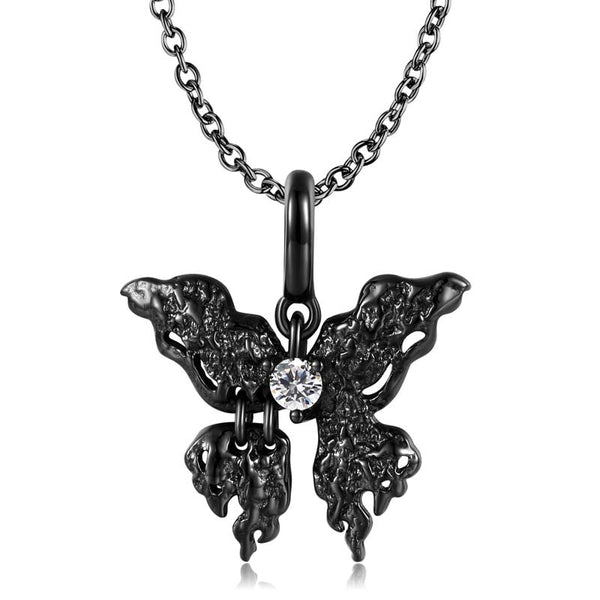 925 Silver Butterfly Necklace | Gothic Jewelry | Demonmirror