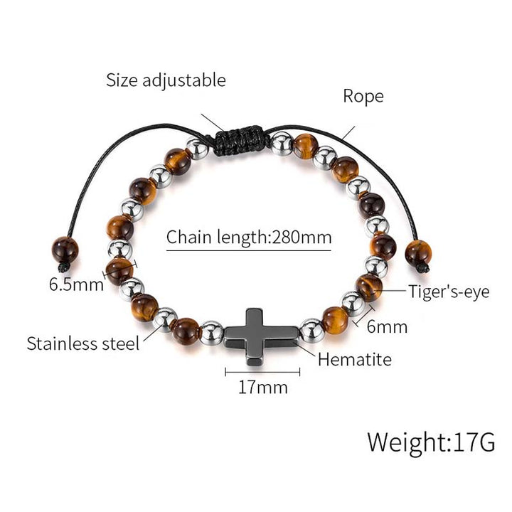Stone Bead Bracelets | Unisex Stainless Steel  by Demonmirror-7