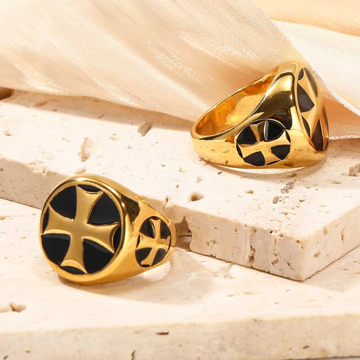 Gold Cross Rings | Gothic Rings for Women by Demonmirror-4