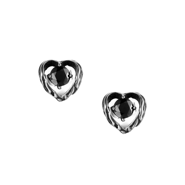 Heart Shaped Earrings | Stainless Steel Punk Jewelry | Demonmirror
