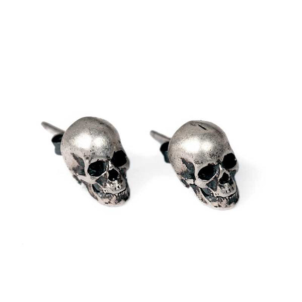 Silver Skull Earrings | Gothic Style for All by Demonmirror