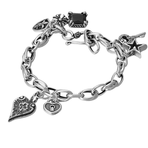 silver charm bracelets and charms stylish design