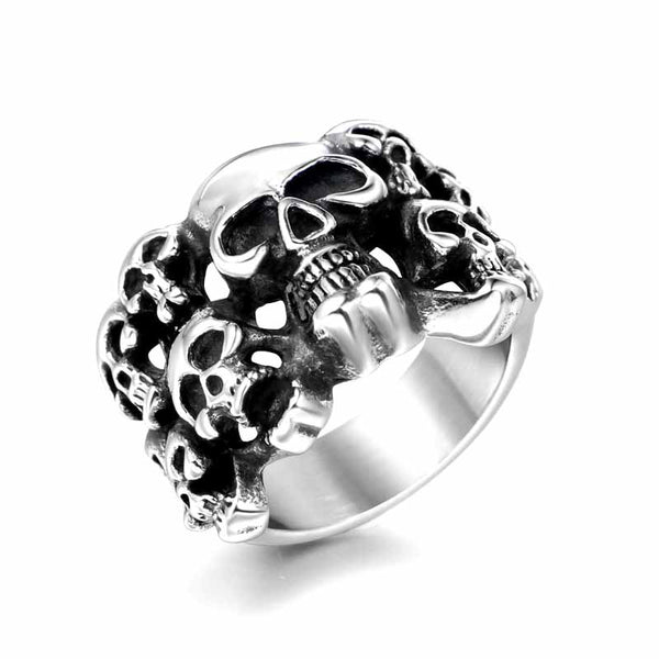 Skull Rings for Men | Gothic Style Stainless Steel by Demonmirror