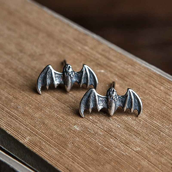 Bat Earrings | 925 Silver Gothic Style by Demonmirror-2