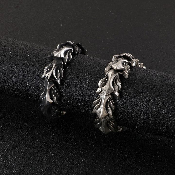 Dragon Bracelet in Men's Stainless Steel Punk Style by Demonmirror-4
