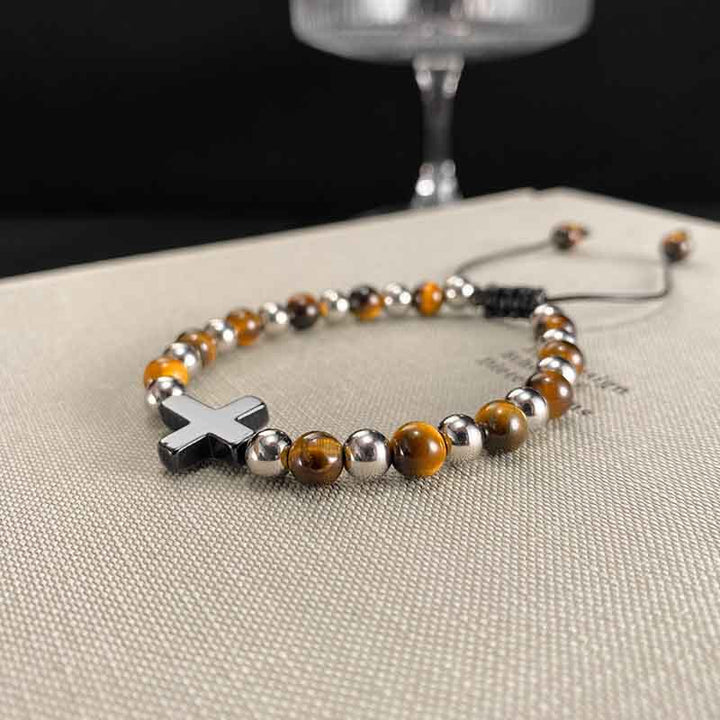 Stone Bead Bracelets | Unisex Stainless Steel  by Demonmirror-5