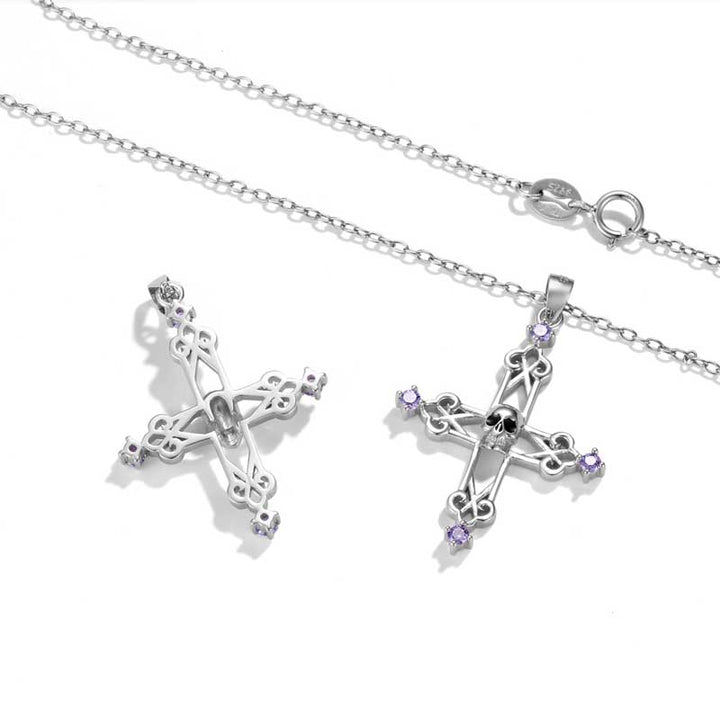 Silver Cross Necklace in Sterling Silver by Demonmirror-4