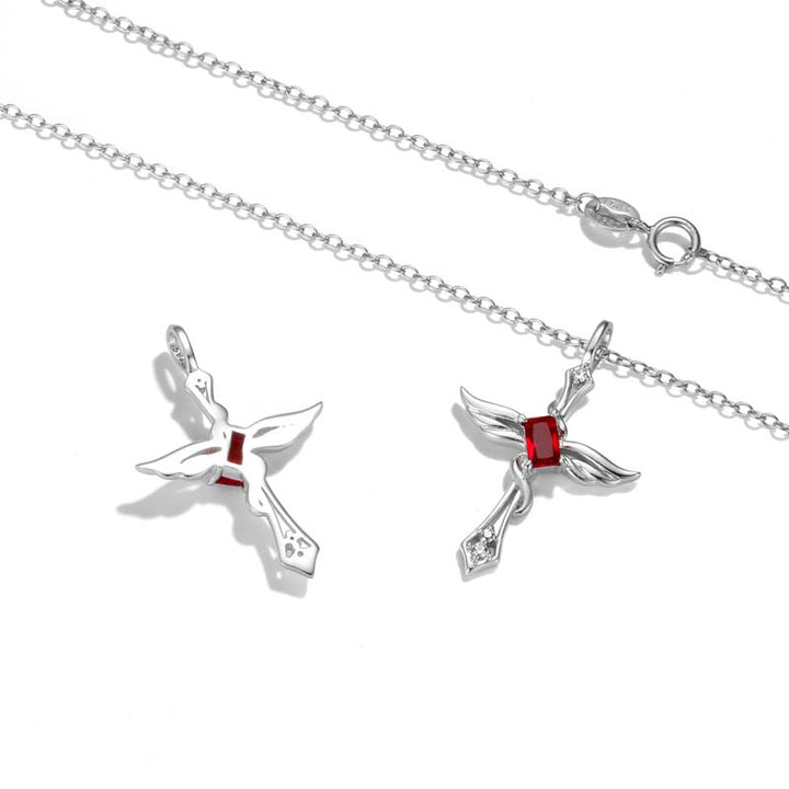 Cross Necklace Gothic | 925 Silver Necklace for Women by Demonmirror-4