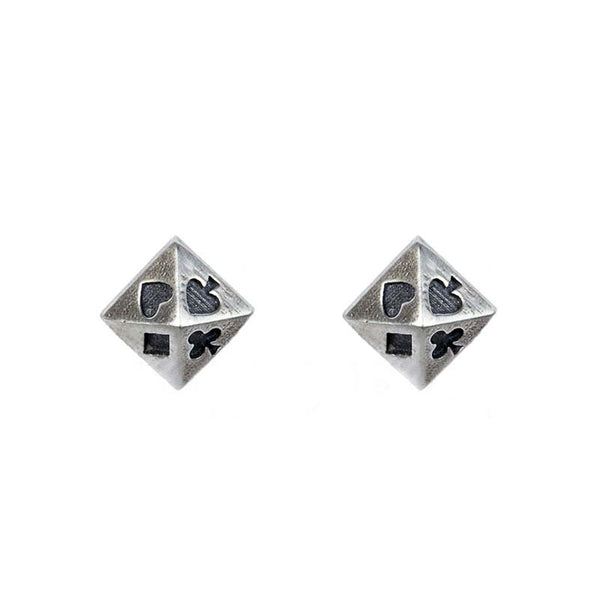 Pyramid earrings silver stud gothic jewelry