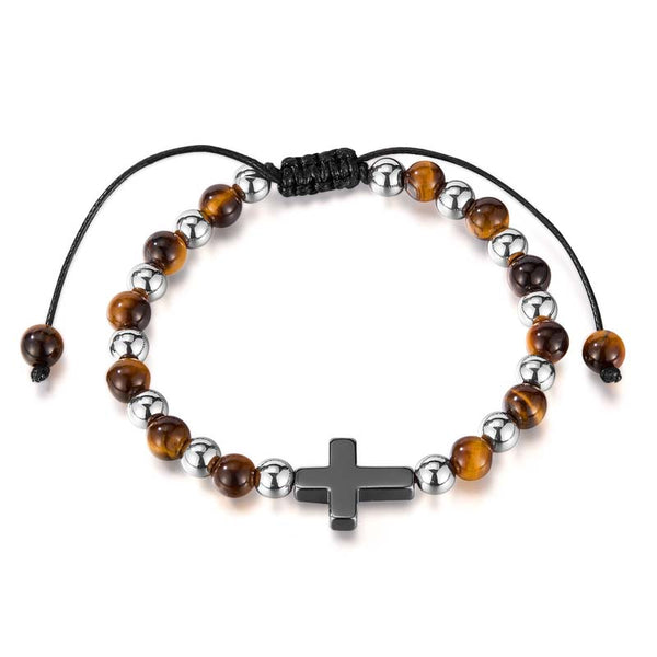 Stone Bead Bracelets | Unisex Stainless Steel  by Demonmirror