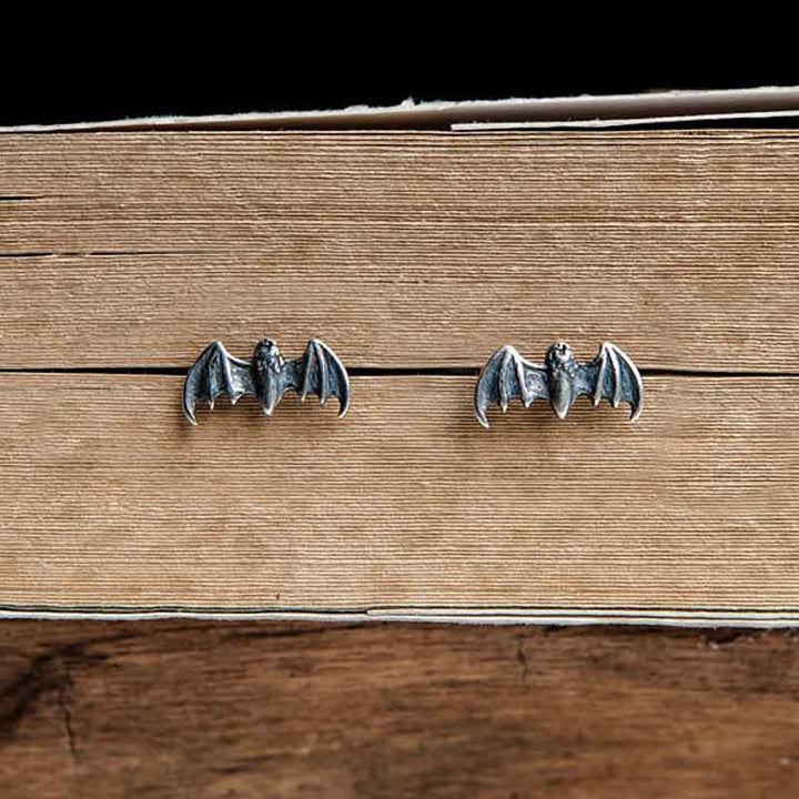 Bat Earrings | 925 Silver Gothic Style by Demonmirror-3