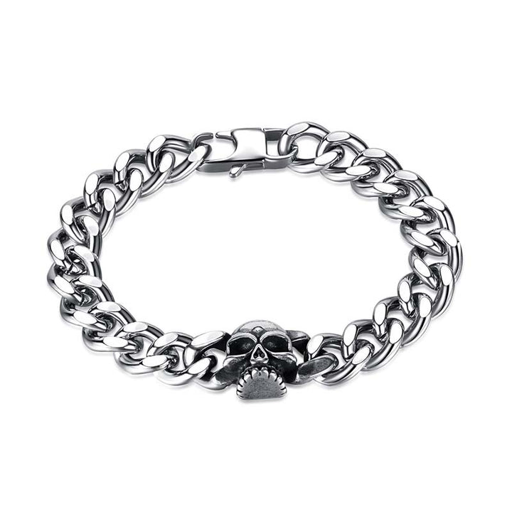 Mens Skull Bracelets | Durable Stainless Steel for Men by Demonmirror