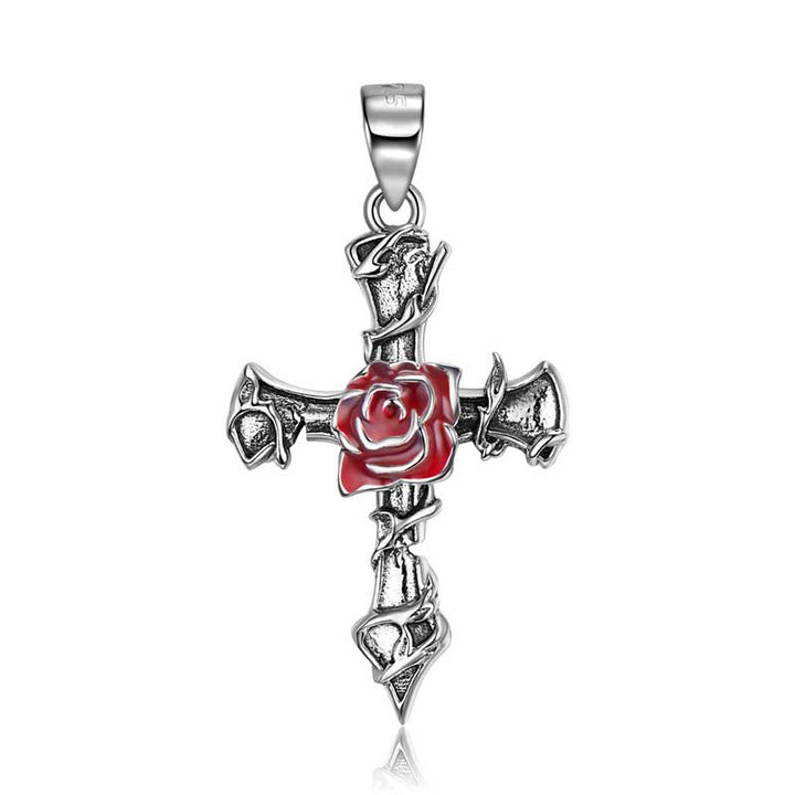 Sterling Silver Cross for Necklace | Gothic for Women | Demonmirror-3