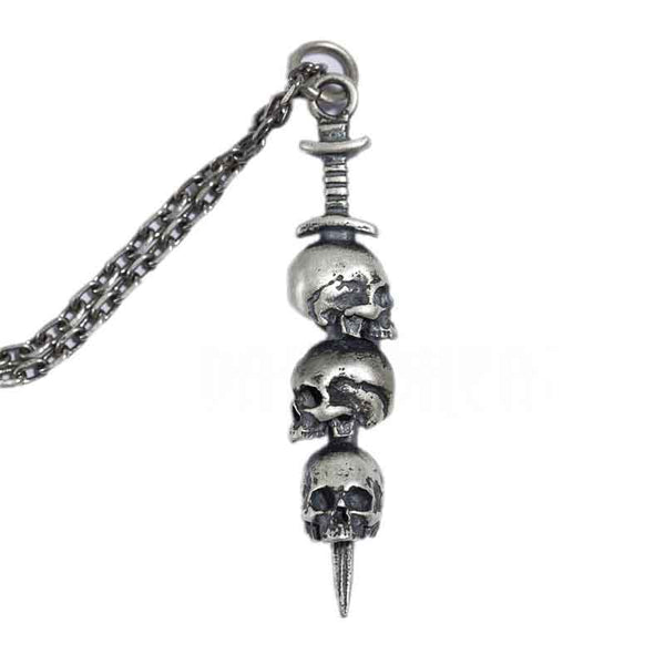 Skull Necklace | Gothic 925 Sterling Silver by Demonmirror