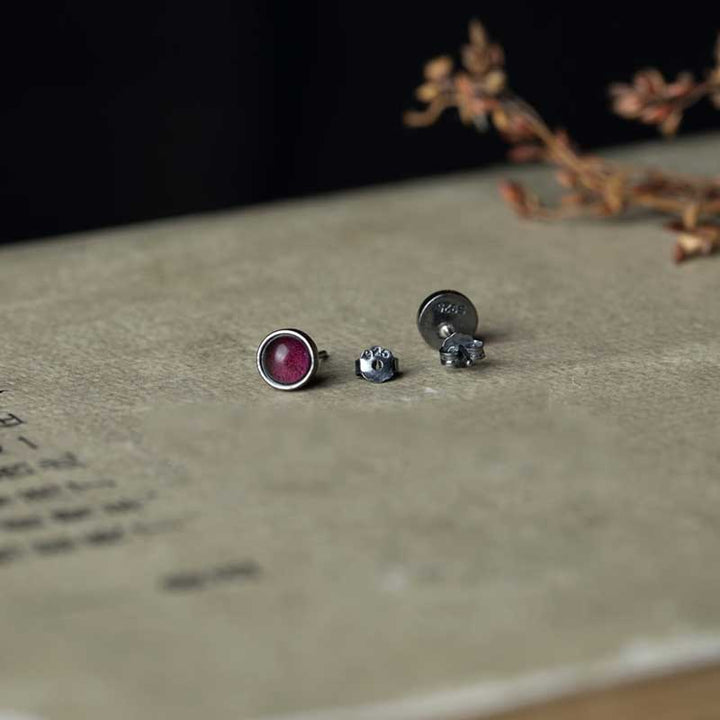 Earrings Crystal Studs - Silver Stud Earrings for Women by Demonmirror-5