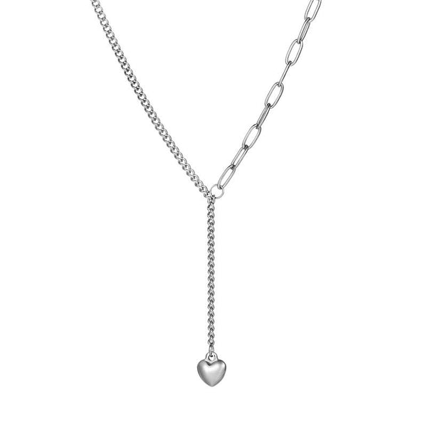 DemonMirror stainless steel heart necklace for women
