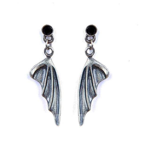 Bat Wing Earrings | 925 Sterling Silver Witch Earrings by Demonmirror