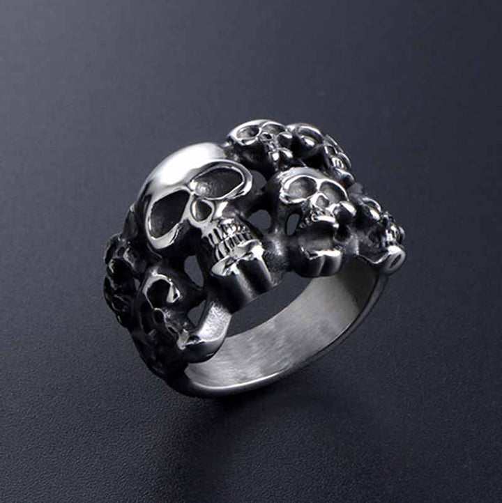 Skull Rings for Men | Gothic Style Stainless Steel by Demonmirror-3