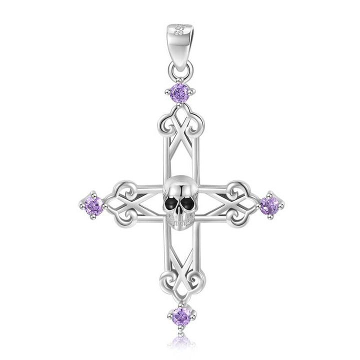 Silver Cross Necklace in Sterling Silver by Demonmirror-5