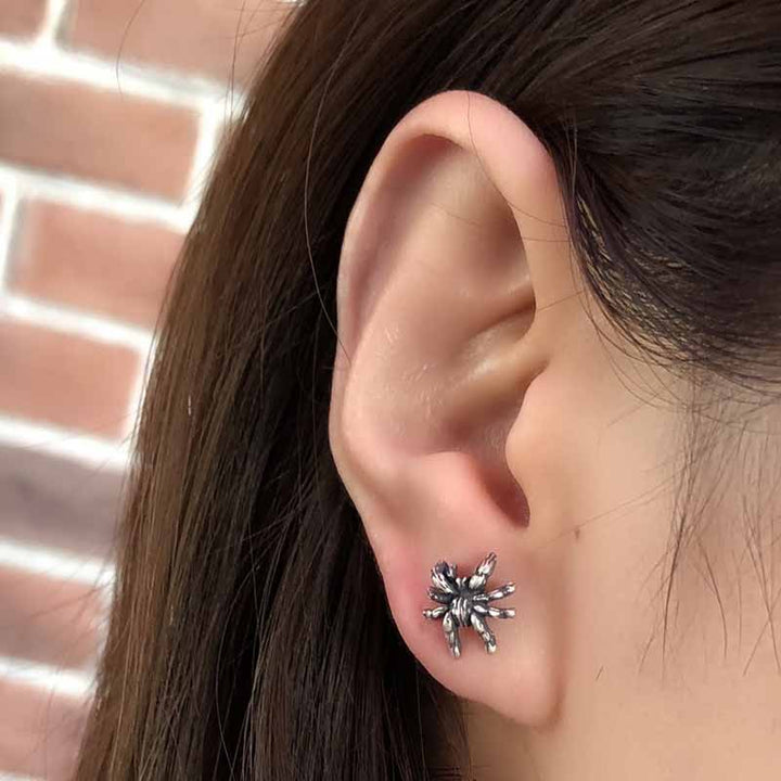 Spider Earrings | Gothic Dark 925 Silver by Demonmirror-5