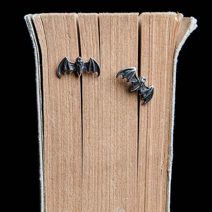 Bat Earrings | 925 Silver Gothic Style by Demonmirror-4